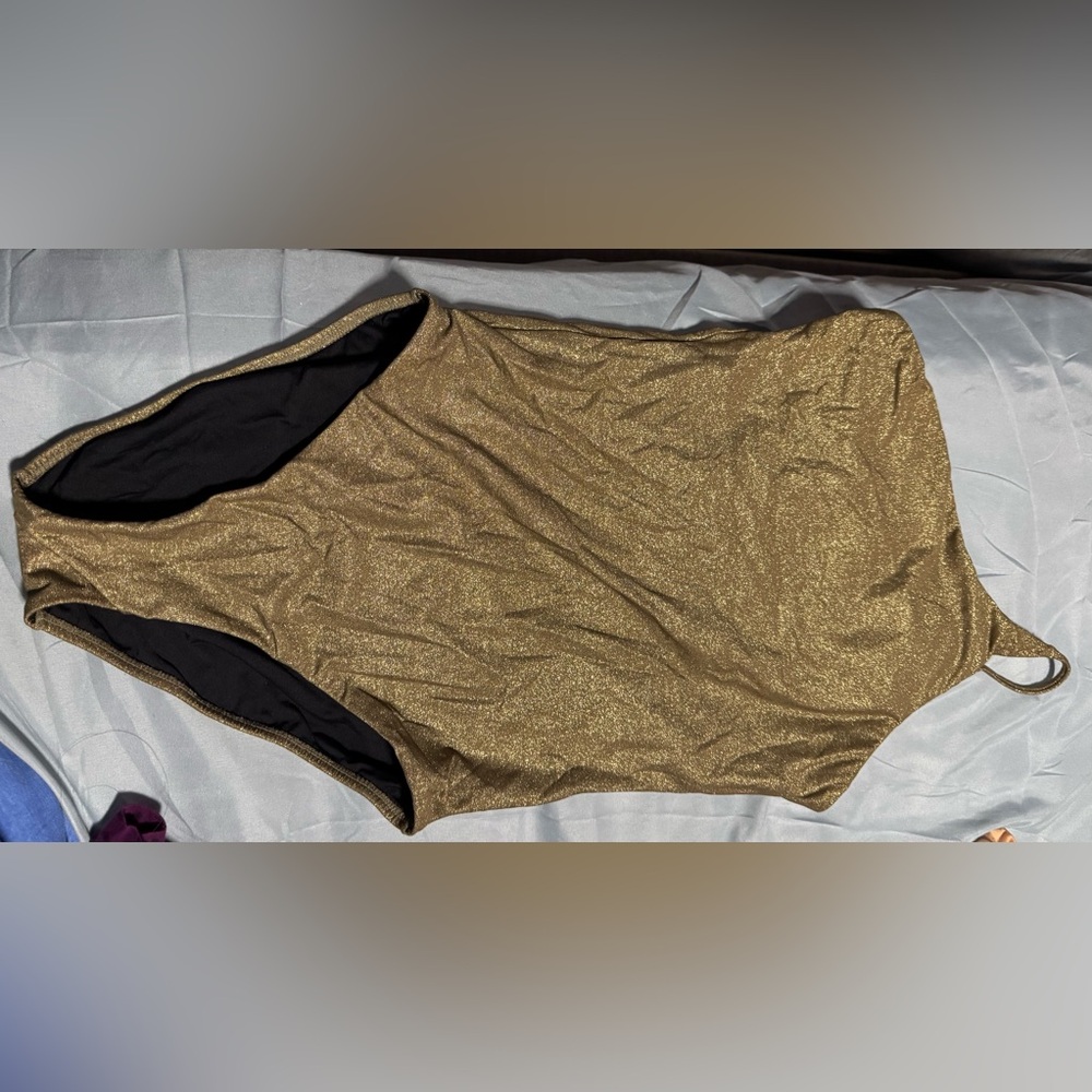 PQ Gold shimmer one-piecee swim suit, Brand new no tags.